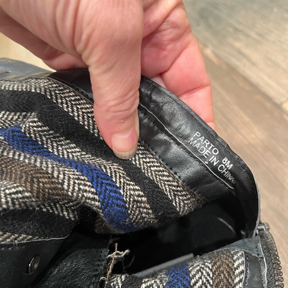 Steve Madden PARTO Black Combat Moto Boots 2 way Fold Down Women's sz 8M - Picture 9 of 9